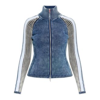 Diesel Cardigans, female, Blue, Size: 2XS M-Estrella Cardigan