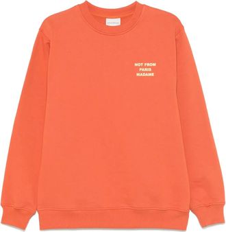 Drôle de Monsieur Top Le Sweatshirt Slogan - Arancione