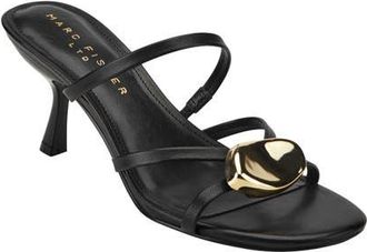 Marc Fisher Natesa Strappy Kitten Heel Sandal in Black at Nordstrom, Size 7.5