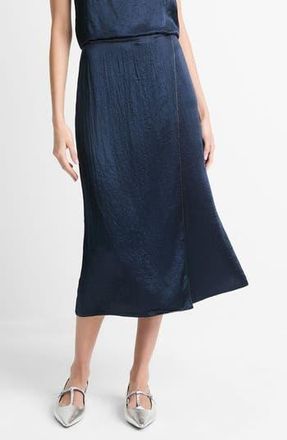 Vince Beaded Border Silk Midi Skirt in Coastal at Nordstrom Rack, Size 10