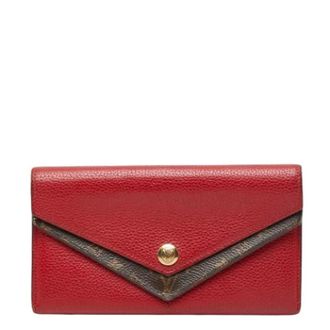 Louis Vuitton Pre-owned Wallets, female, Red, Size: ONE SIZE Pre-owned Long wallet (bi-fold)