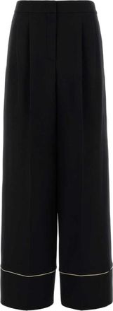 Fendi Black Relaxed Pleated Pants