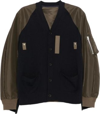 sacai Sweater Sacai - Heren - Bomber jackets - Groen - S - Jassen