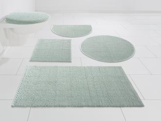 My Home Badematte »Dalia, Badvorleger, Badezimmer Teppich« Höhe 4 mm fussbodenheizungsgeeignet strapazierfähig Baumwolle, Badteppich, Badematten auch als 2-te