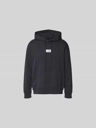 Maison Margiela Hoodie mit Label-Stitching in Black, Gr&ouml;&szlig;e XL