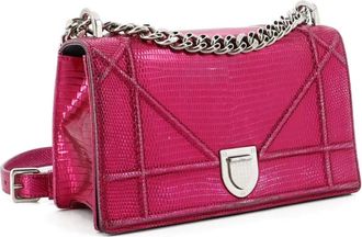 Dior Diorama Flap Bag Lizard Medium shoulder bag - Roze