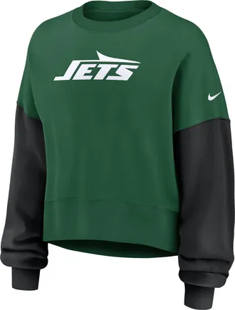 Nike New York Jets Nike Womens NFL Pullover Crew in Green | 01D7066Y72-SD2