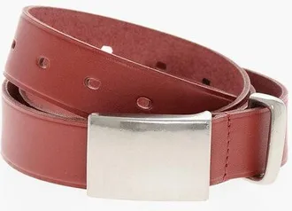Comme Des Gar&ccedil;ons HOMME PLUS Solid Color Leather Belt 30mm size M