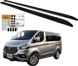 OEM Barras De Techo Integradas Ford Transit Custom Long Desde 2012 Negro