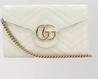 Gucci gg marmont leather wallet chain strap