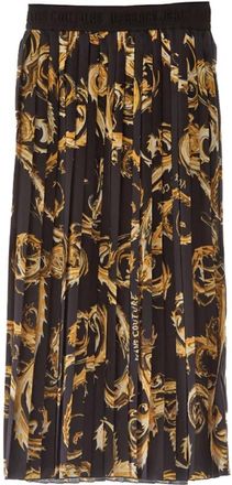 Versace Jeans Couture Gonna Pliss&eacute; Barocco - Dames - Midirokken - Veelkleurig - L - Polyester - Rokken