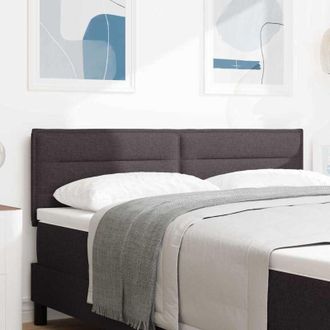 vidaXL Headboard Height Adjustable Manual Dark brown 140 cm Fabric Vidaxl