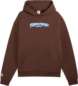 Puma Hoodie in Chestnut Brown - Heren - Hoodies - Bruin - 2XL - Hoodies & sweatvesten