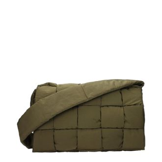 Bottega Veneta Herens Cassette crossbodytas groen/modderstof