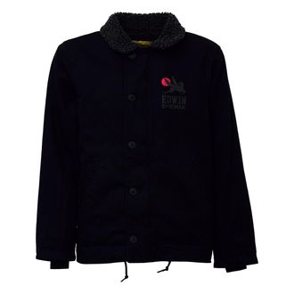 Edwin Textured Collar Drawstring Deck Jacket
