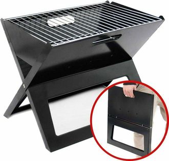 Trade Shop Trade Shop - Barbecue A Carbone Carbonella Bbq Grill In Metallo Pieghevole Portatile Picnic