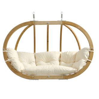 Amazonas Sandals Amazonas Globo Double Royal Wooden Cushion Egg Hanging Chair in Cream