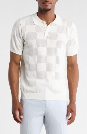T.R. Premium Slim Fit Polo Sweater in Cream at Nordstrom Rack, Size Xxx-Large