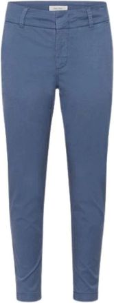 Part Two Cropped Broeken - Dames - Vrijetijds broeken - Blauw - S - Katoen - Broeken