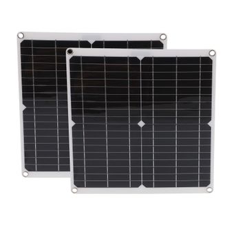 OEM Kit Solar Flexible De 25 W (2 Paneles) Con Controlador De 20 A - Panel Solar Monocristalino Para Uso En Autom&oacute;viles, Caravanas Y Exteriores