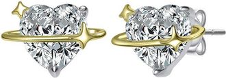 Rachel Glauber 14K Plated Cz Star Earrings