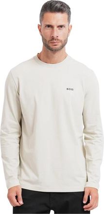 HUGO BOSS T-shirts en Poloshirts - Heren - Longsleeves - Beige - XL - Tops
