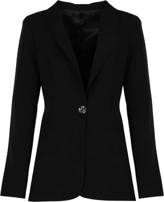 La Haine Inside Us Lw661 Blazer - Dames - Jassen - Zwart - Maat: S Leer