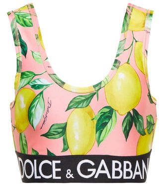 Dolce & Gabbana Printed sports bra