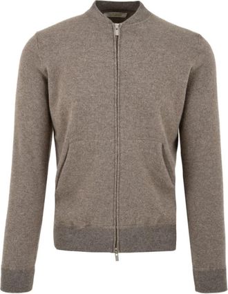FILIPPO DE LAURENTIIS Filippo De Laurentis Sweaters - Heren - Vesten - Bruin - M - Wol - Truien & Vesten