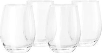 Gibson Home Belinni 4 Piece 18oz Classic Stemless Wine Glass Set in Clear at Nordstrom