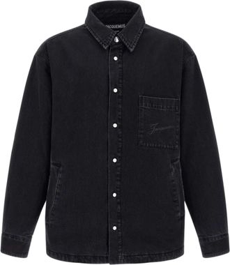 Jacquemus Black Faded Cotton Denim Boulanger Shirt