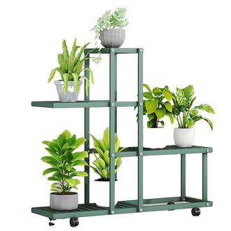 OEM Soporte Para Plantas, Dise&ntilde;o Multinivel, Port&aacute;til Y Duradero, H9035 Verde