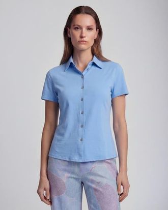 Lords of Harlech Solid Womens Shirts in Blue at Nordstrom, Size Xx-Large