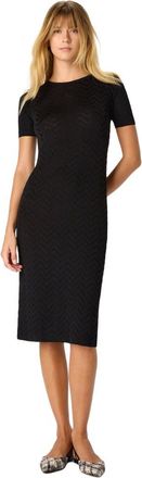 Missoni Chevron Cotton And Viscose Longuette Dress in Black at Nordstrom, Size 38 It