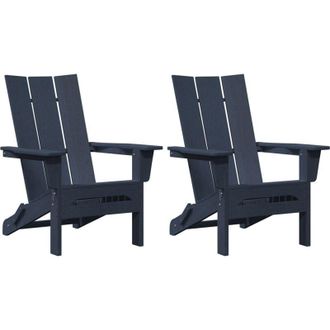vidaXL Muebles De Lounge Para Jard&iacute;n 2 Pcs Azul Marino Vidaxl