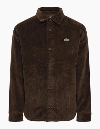 Lacoste Mens Long Sleeve Oxford Shirt - Red - Size: 16.5 inch