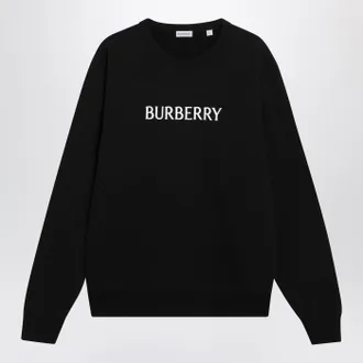 Burberry Black Slim Cotton Terry Effect Sweatshirt