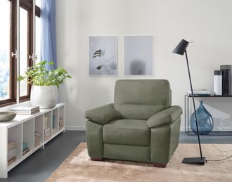 CALIA ITALIA Sessel »Gaia, in edlem Design und mit erstklassigem Sitzkomfort« aus pflegeleichtem Luxus-Microfaser Ginevra Hydro Care