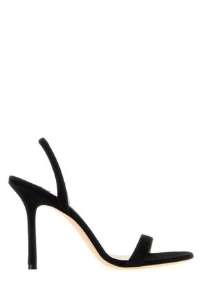 Jimmy Choo London Black Solid Round Toe Heels
