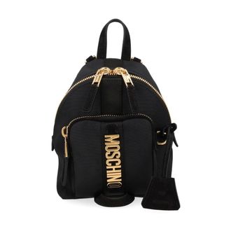 Moschino Tassen, unisex, Zwart, ONE Size, Leer, Rugzakken