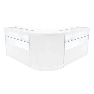 MonsterShop Selene LED Shop Counter Set CM60 & 2 x C1200 - White