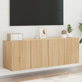 vidaXL vidaXL Mobili TV a Parete 2pz Rovere Sonoma 60x30x41 cm