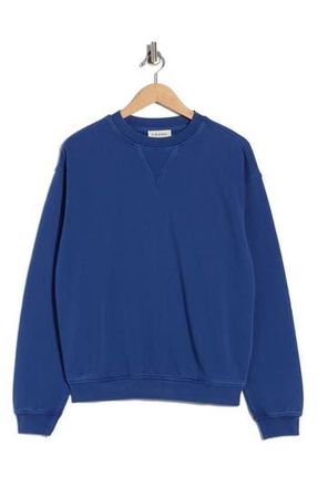 Frame Denim Washed Cotton Fleece Sweatshirt in Reflex Blue Washed at Nordstrom Rack, Size X-Small