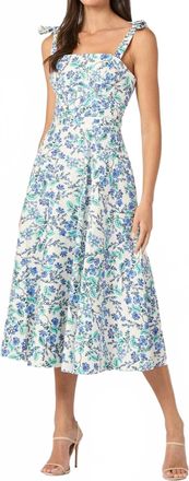 Shoshanna Majorelle Dress In Blue Multi