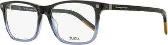 Ermenegildo Zegna Mens Vicuna Rectangular Eyeglasses EZ5187 005 Gray Gradient 56mm