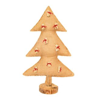 MX HOME Arbol de navidad luminoso en tela de yute 70cm