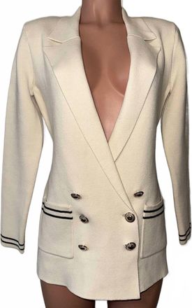 Elie Tahari Womens Knit Blazer In Multicolor
