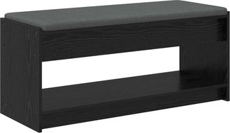 vidaXL Banco De Entrada Roble Negro 103 X 38 X 45 Cm Vidaxl