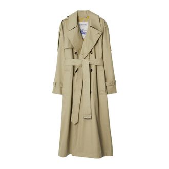 Burberry Castleford Long Cotton Trench Coat, Brand Size 12 ( US Size 10 )