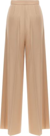 Max Mara Womens Beige Virgin Wool Casual Pants